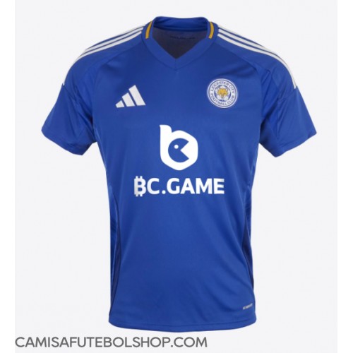 Camisa de time de futebol Leicester City Replicas 1º Equipamento 2024-25 Manga Curta